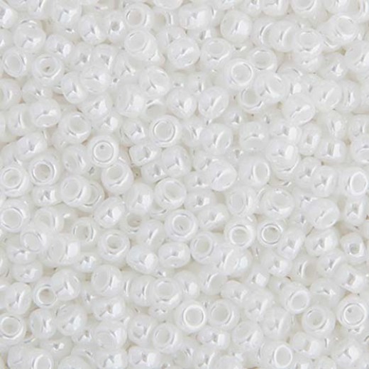 White Pearl Opaque Luster Miyuki 11/0 Seed Beads, 250g, Colour 0420