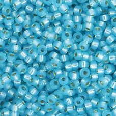 Aqua Silver Lined Dyed Alabaster Miyuki 11/0 Seed Beads, 250g, Colour 0647