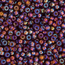 Dark Topaz Silver Lined AB Miyuki 11/0 Seed Beads, 250g, Colour 1005