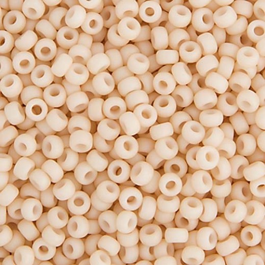 Dark Cream Opaque Matte Miyuki 11/0 Seed Beads, 250g, Colour 2022