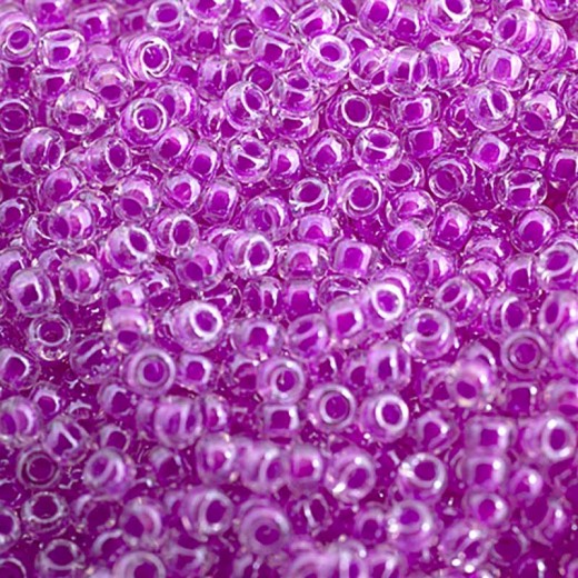 Colour Lined Purple Luminous Neon Color Miyuki 11/0 Seed Beads, 250g, Colour 4303