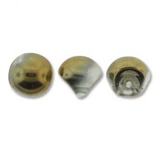 Crystal Amber Mushroom Bead 9x8mm - 30 beads