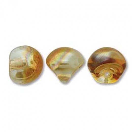 Crystal Apricot Mushroom Bead 9x8mm - 30 beads