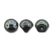 Jet Hematite Mushroom Bead 9x8mm - 30 beads