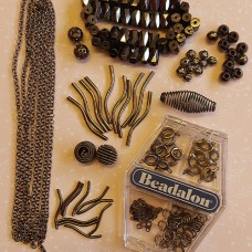 Gorgeously Gunmetal Findings & Bead Mix