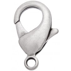 15mm Matte Silver Lobster Clasps, Pack of 5