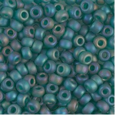 Matte Transparent Emerald AB Miyuki size 6/0 Colour  0147FR, 20g approx.