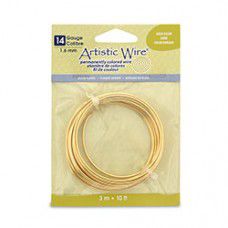 Gold, 10 ft (3.1m) 14 Gauge Copper Wire