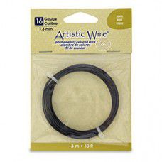 Black Colour, 10ft (3m) 16ga 1.3mm Artistic Wire