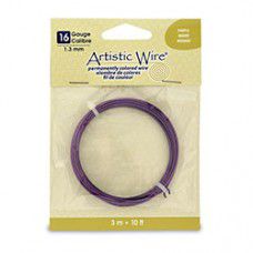 Purple Colour, 10ft (3m) 16ga 1.3mm Artistic Wire