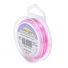 Rose colour silver plated 20 gauge copper wire, 7.6m spool