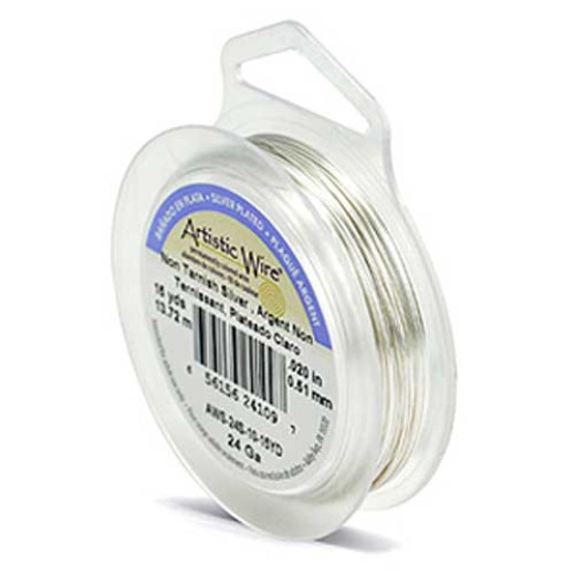 Silver Non Tarnish Wire, 787ft, AW1-30S-10-1/4 30 Gauge Silver Non Tarnish Wire, 787ft, AW1-30S-10-1/4 30 Gauge
