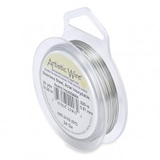 Stainless Steel,  24ga Artistic Wire, 20YD (18.2m), AWS-24-SS-20YD