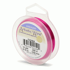 Fuschia Silver Plated 26ga Artistic Wire, 30YD (27.4m)