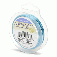 Ice Blue Silver Plated 26ga Artistic Wire, 30YD (27.4m)