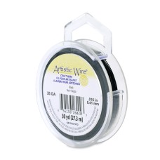 Beadalon 26 Gauge Artistic Wire, Black, 30 Yards. AWS-26-02-30YD
