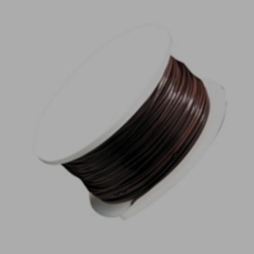 Brown 26 gauge coated copper wire, 13.72m reel