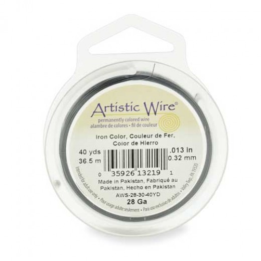 Iron colour 28 gauge copper wire, 36.58m reel