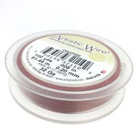 Salmon colour silver 28 gauge copper wire, 36.58m reel