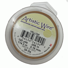 Mustard Yellow 34ga Artistic Wire, 125YD