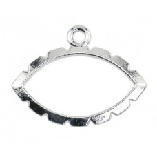 Artistic Wire Wrapper, Navette, Silver Plated, A300B-042