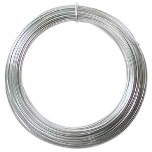 Silver Colour Aluminium Wire, 12ga (2.1mm) 39 ft