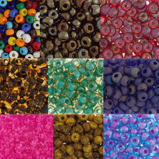 10 Colours of Preciosa Size 2 Seed Beads, 200g