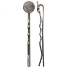 Hair Clip with 10mm Disc, Silver Colour, BP01SP, Pack of 2 pcs.