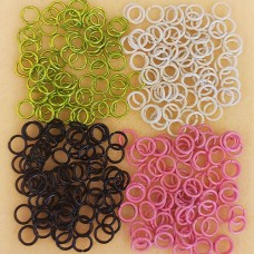 6.5mm Neon Jumpring Mix, 5 packs of approx. 70pcs each
