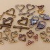One Off Wonder Bundle of Mixed Style Heart Clasps in Various Colours, 17 in total