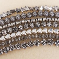 Super Sterling Silver Plated Spacer Strands, 7 strands