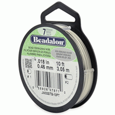 Beadalon Sterling Silver 7 Strand Beading Wire, 0.18, 10ft Reel JW03STG-10FT