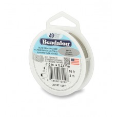 Bright 0.013" Beadalon 49 Strand Professional Beading Wire, 10ft Reel -JW18T-10FT