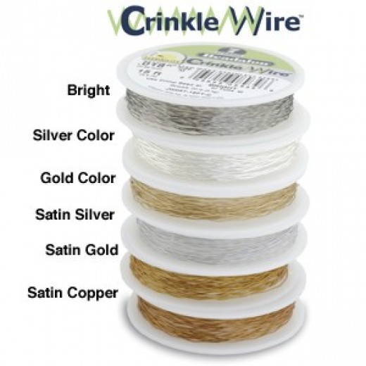 Silver colour Beadalon 7 Strand Crinkle Wire, 0.018" diameter, 15ft reel