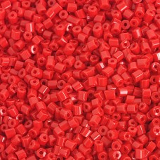 Opaque Red 2-cut size 10/0 seed beads, approx. 20g