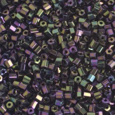 Opaque Purple AB 2-cut size 10/0 seed beads, approx. 20g