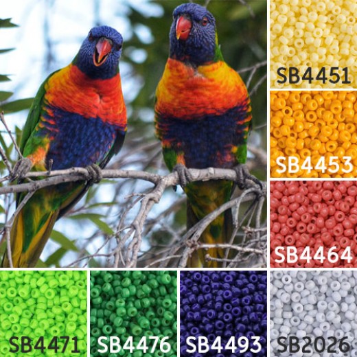 Birds colour inspiration Miyuki seed bead collection - Miyuki 11/0 Seed Beads