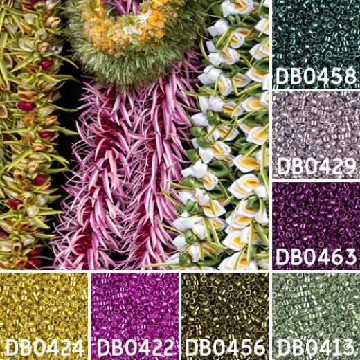 Hawaii Lei colour inspiration Miyuki Delica bead collection - Miyuki 11/0 Delica Beads