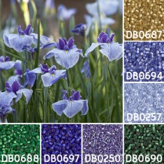 Iris colour inspiration Miyuki Delica bead collection