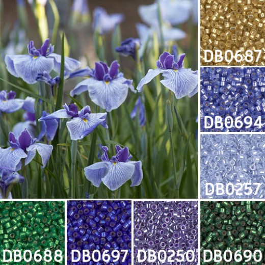 Iris colour inspiration Miyuki Delica bead collection - Miyuki 11/0 Delica Beads