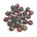 Acrylic Veined Beads, Red Round, 10mm, Pack of 12
