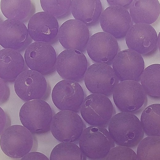 8mm Acrylic Matte Round Beads, Purple, Pack of 20