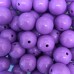 20mm Acrylic Large Hole Beads, Purple, Pack of 10