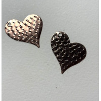 Heart Charms, Copper  Colour, 32 x 26mm, Pack of 5