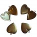 4 Tarnished Antique Brass Coloured Heart Opening Lockets with Scroll Details