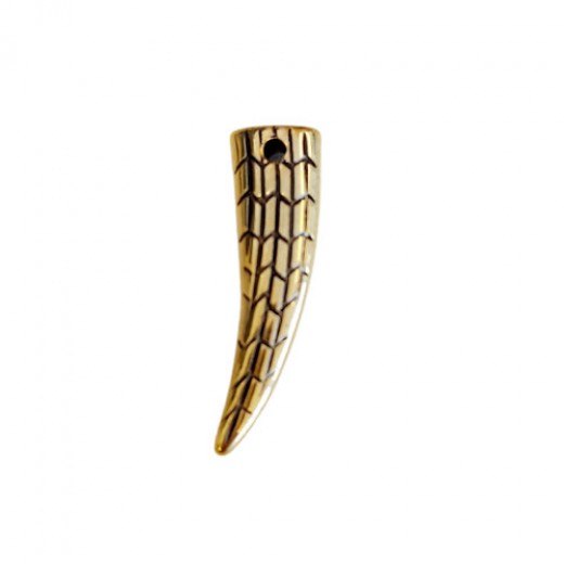 Tusk Antique Gold Pendant