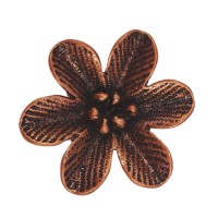 Large Flower Pendant, Copper Colour, 27 x 31mm