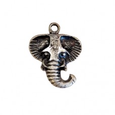 Elephant Head Antique Silver Pendant