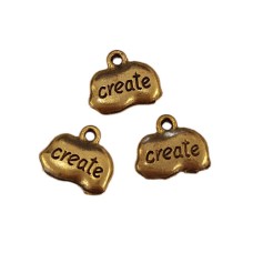 Create Tag, Antique Gold, Pack of 4