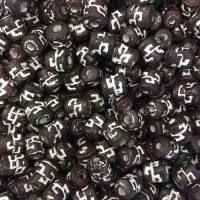 6 x 8mm Brown matt ceramic Tube Beads, 250 Grams 